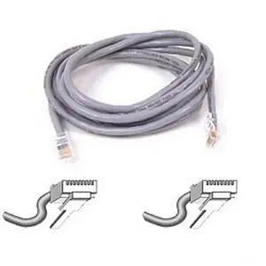 Belkin Cat5e Patch Cable - 25 ft Gray Ethernet Network Cable for Reliable LAN Connectivity