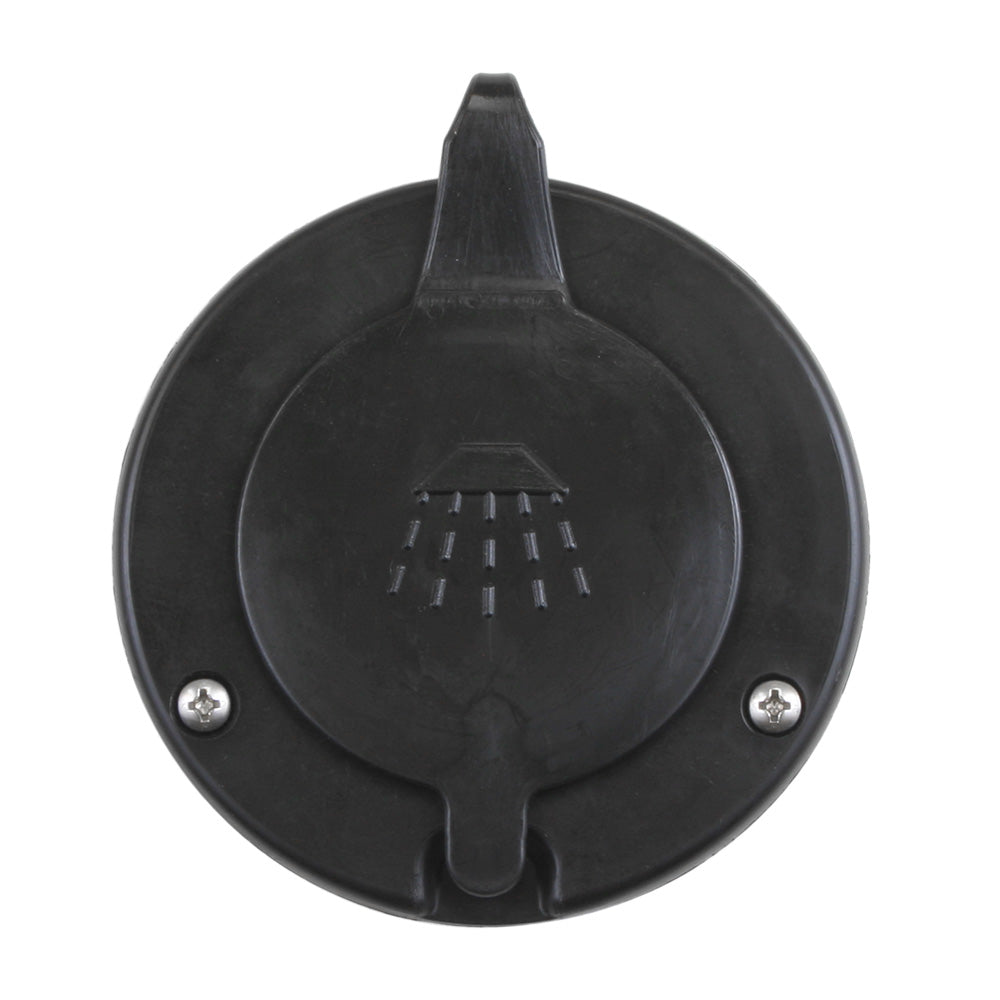 Scandvik Black Cap & Container for Recessed Shower (Part #10262P)