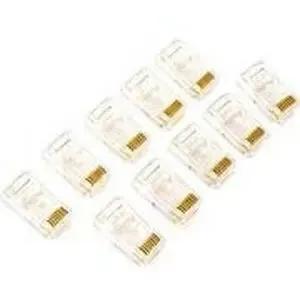 Belkin R6G088-R-50 50 Micron Clear RJ45 Network Plugs for Round Cables, Pack of 50 by Belkin International, Inc