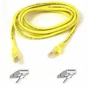 Belkin RJ45 Cat5e Ethernet Patch Cable - 25 ft Yellow for High-Speed Network Connections by Belkin International, Inc