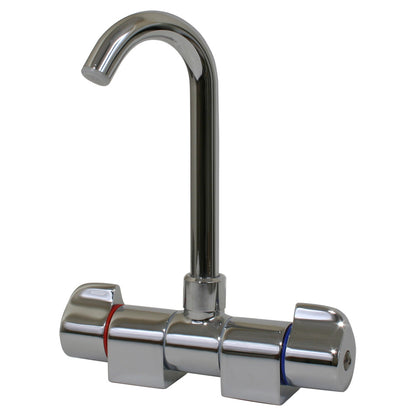 Scandvik Chrome Folding Spout Mixer with High-Reach Spout - Part 10474P