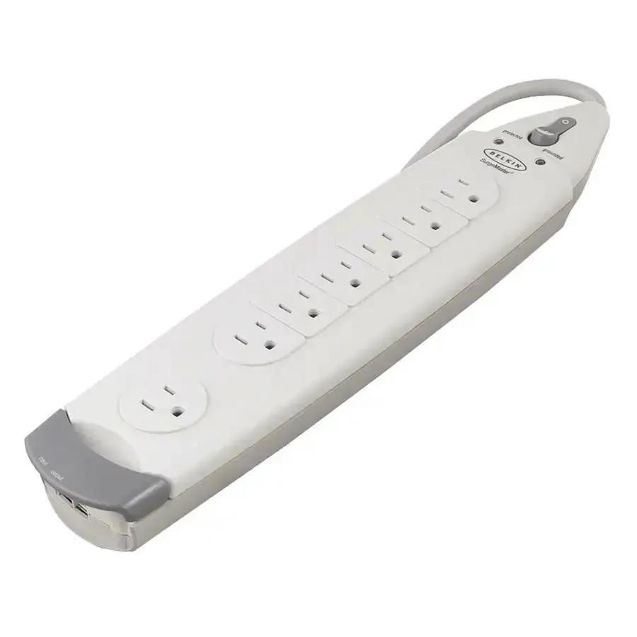 Belkin 7-Outlet Power Strip Surge Protector with 12 ft Cord - 1045 Joules - White by Belkin International, Inc