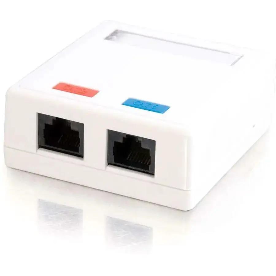C2G 2-Port Cat5e Surface Mount Box - White | Legrand Group Part 03837 by Legrand Group