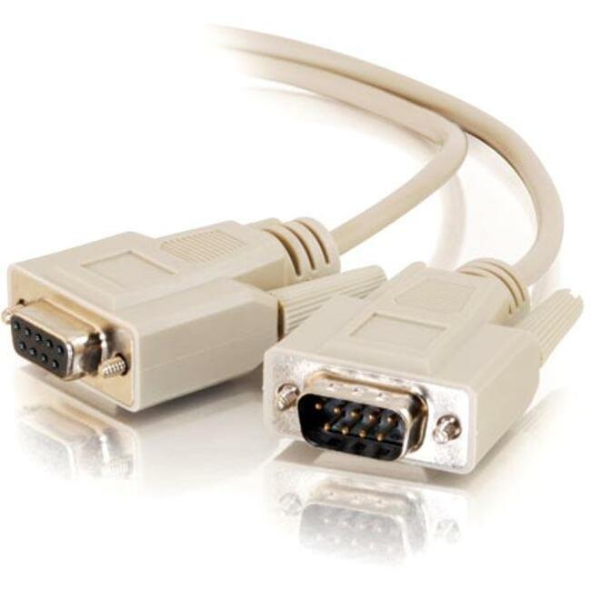 C2G 10ft DB9 Male to Female Extension Cable by Legrand Group - Beige