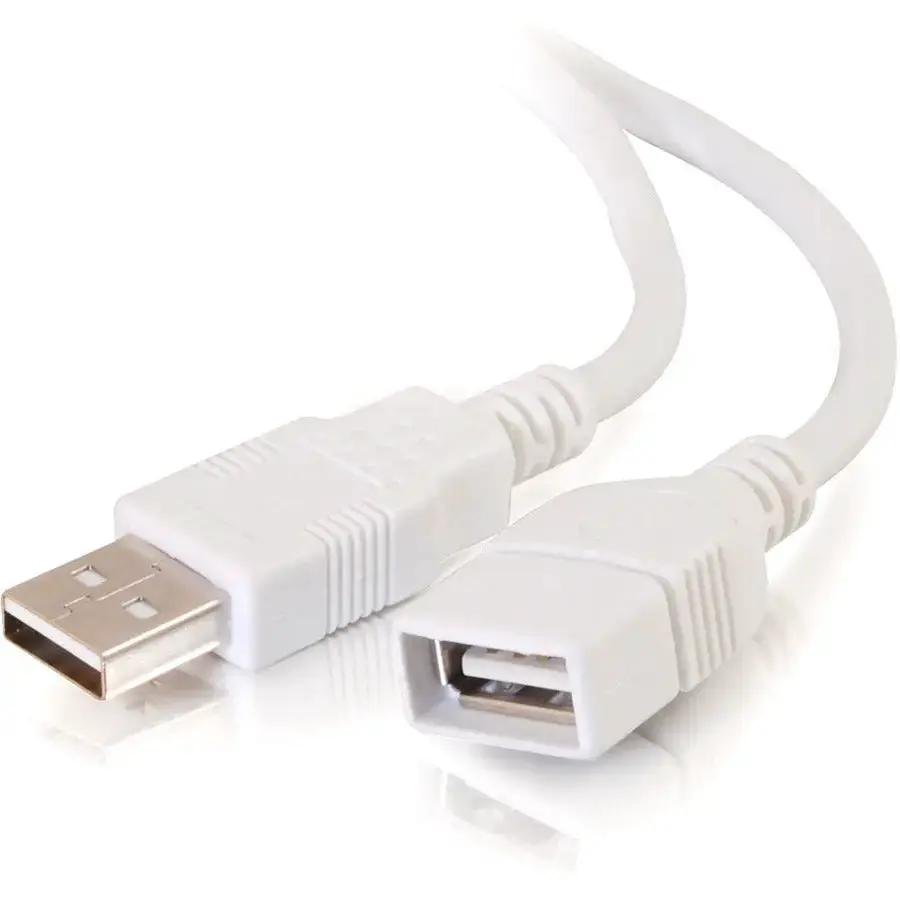 C2G 6.6 ft USB A Male to Female Extension Cable - White - Legrand Group Part 19018 by Legrand Group