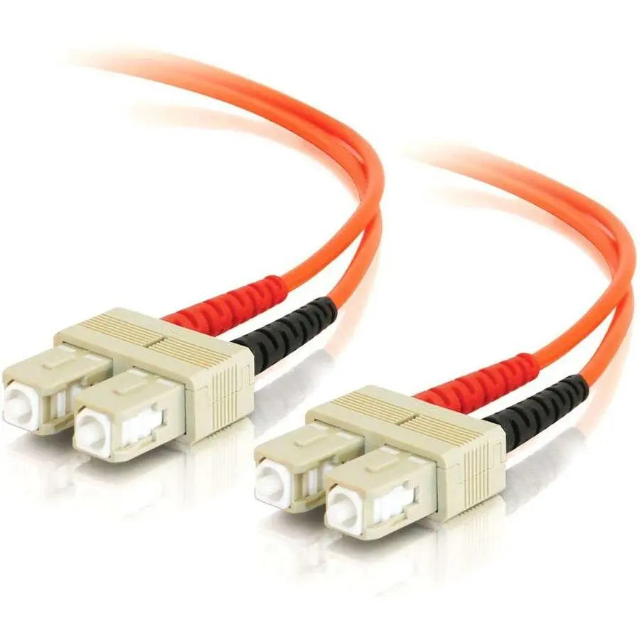 C2G 2m SC-SC 62.5/125 OM1 Duplex Multimode Fiber Optic Cable - Orange
