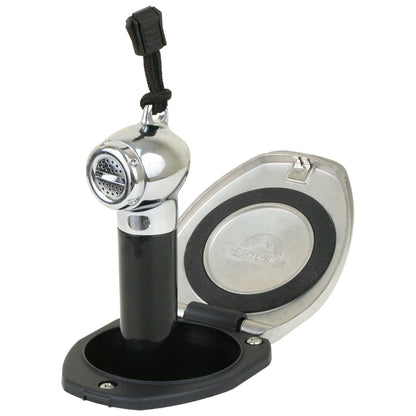Scandvik Black & Stainless Steel Recessed Transom Shower Handle and Hose - Vertical or Horizontal Mount with 6 ft. Hose