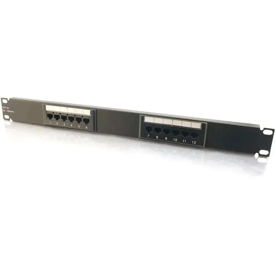 C2G 12-Port Cat5e Patch Panel with 110-Type Termination for 19-Inch Racks by Legrand Group