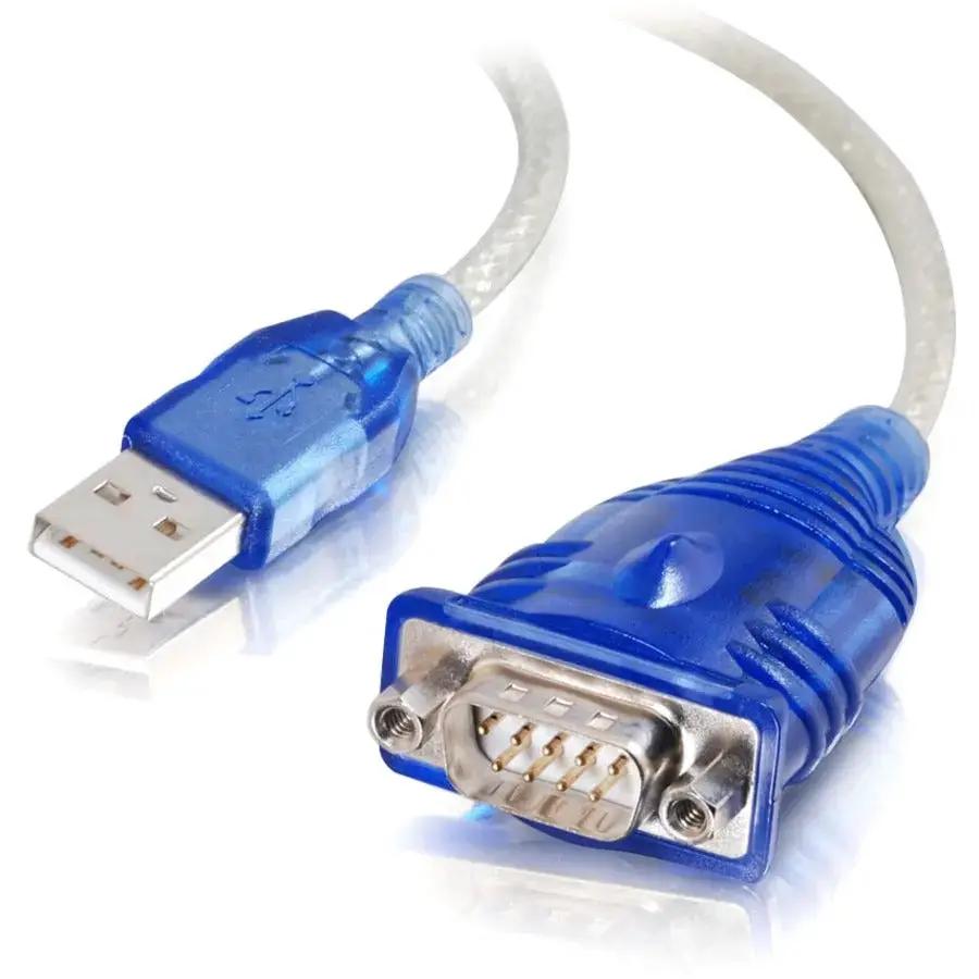 C2G 1.5ft USB to DB9 Serial Cable - RS232 Adapter Cable for Reliable Data Transfer by Legrand Group