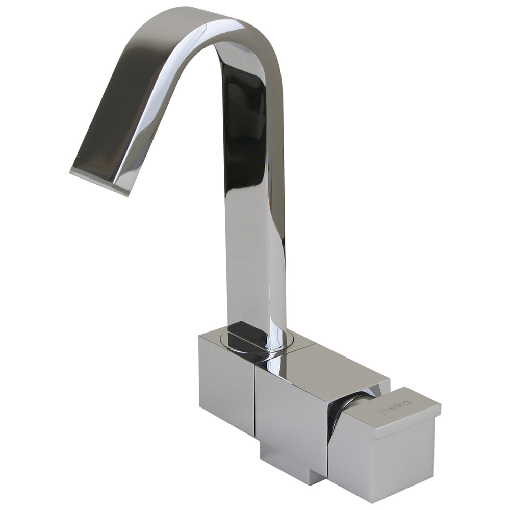 Scandvik Geometric Style Fold Down Mixer - 7.75 inch Height with Swivel Spout