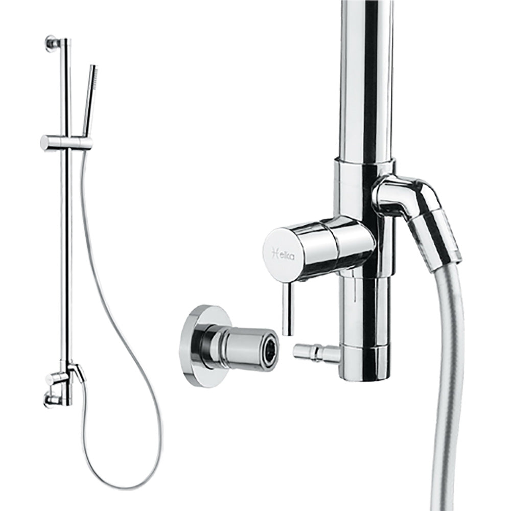 Scandvik All-In-One 28-Inch Shower System with Rail, Mixer, and Handheld Shower