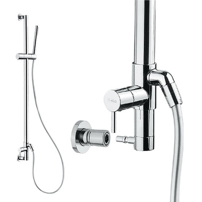Scandvik All-In-One 28-Inch Shower System with Rail, Mixer, and Handheld Shower