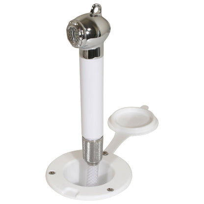 Scandvik Recessed Transom Shower with 6 ft. Hose - White, Part Number 10055P