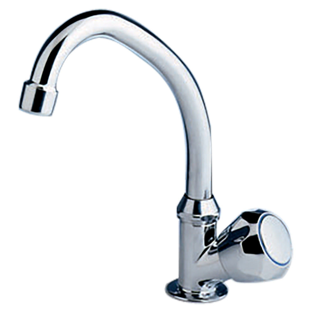 Scandvik Chrome Swivel Spout Tap with 1/2 inch NPS-M Connection