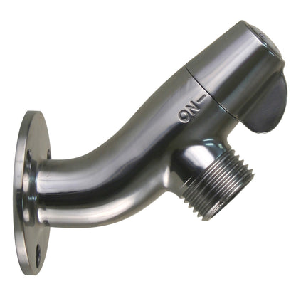 Scandvik Ceramic Angled Washdown Valve with Stainless Steel Spigot