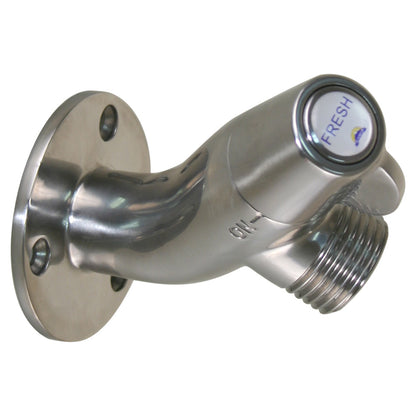 Scandvik Ceramic Angled Washdown Valve with Stainless Steel Spigot