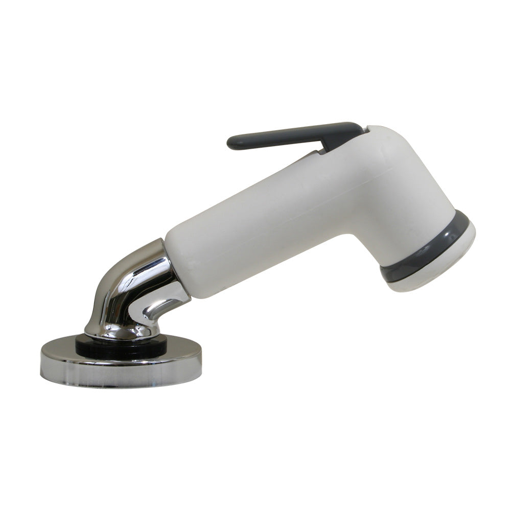 Scandvik Elbow Sprayer with Handle Pull Out - White with 6 ft. Hose