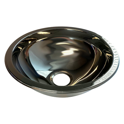 Scandvik SS Basin Sink - 11.5 inch x 5 inch Mirror Finish with Stainless Steel Construction