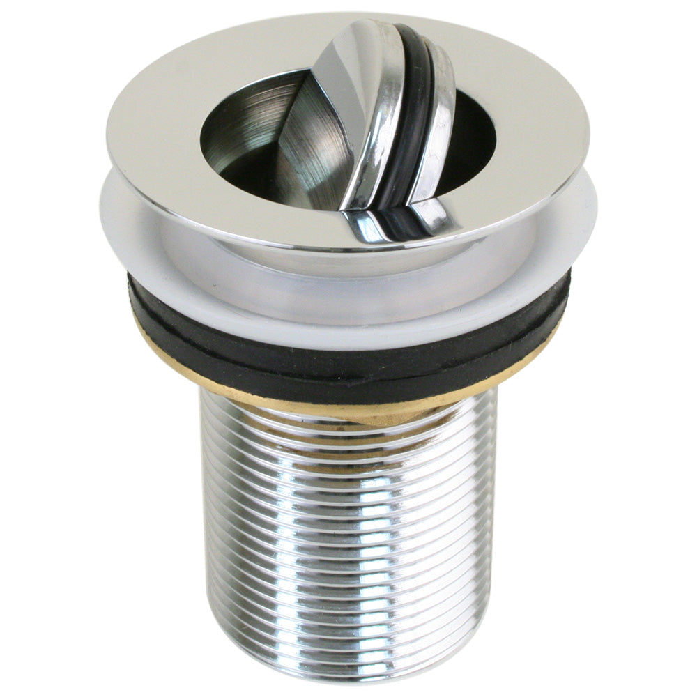 Scandvik Sink Drain with Flip Stopper - Chrome Plated Brass Part 19006P