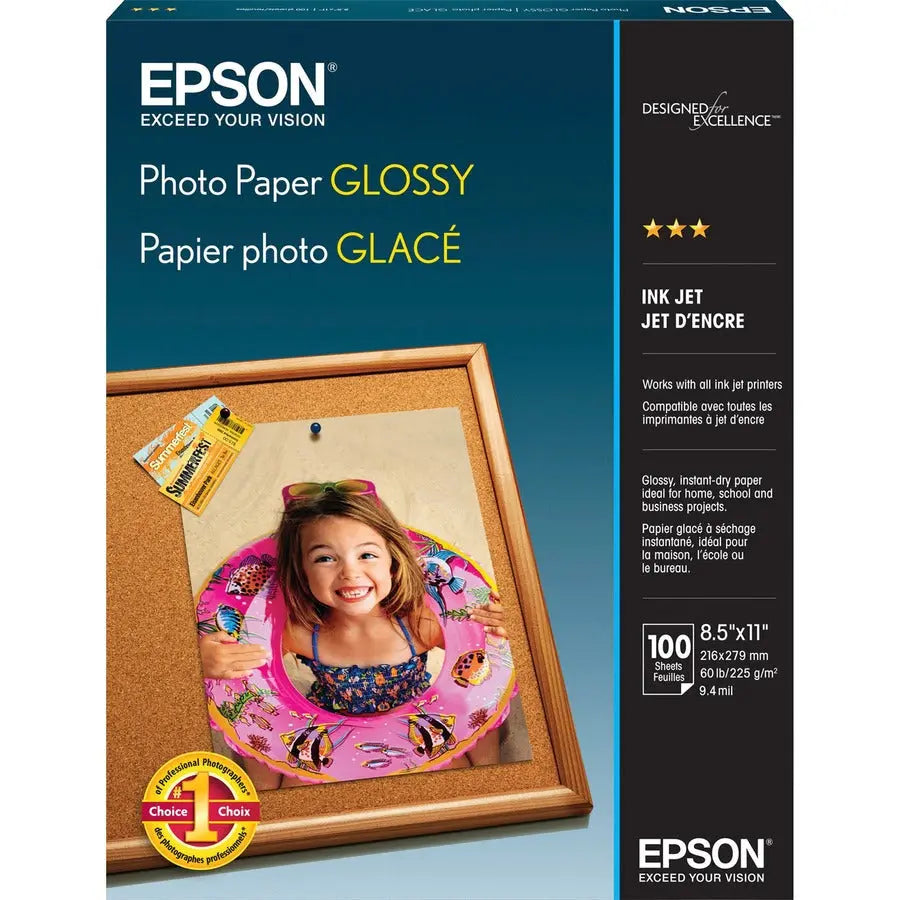Epson Glossy Photo Paper S041271 – 100 Sheets of High-Quality Photo Paper for Sharp, Vibrant Prints