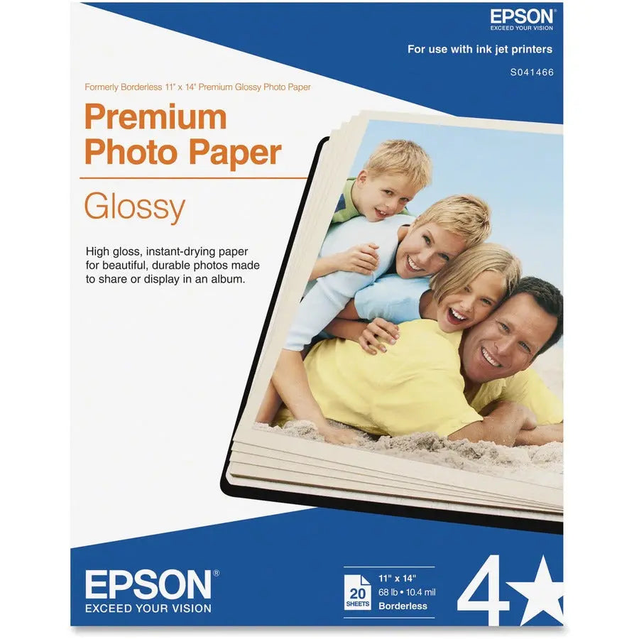 Epson Glossy Photo Paper S041466 – High-Gloss Finish for Stunning Photo Prints