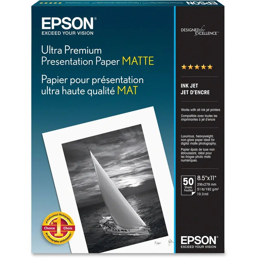 Epson Ultra Premium Matte Presentation Paper – Flat Matte Photo Paper for High-Quality Prints