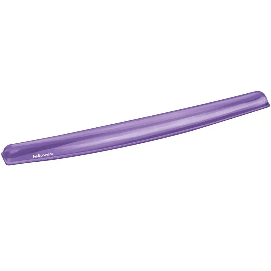 Fellowes Crystals Gel Wrist Rest - Purple, Part No. 91437 for Ergonomic Comfort and Wrist Support