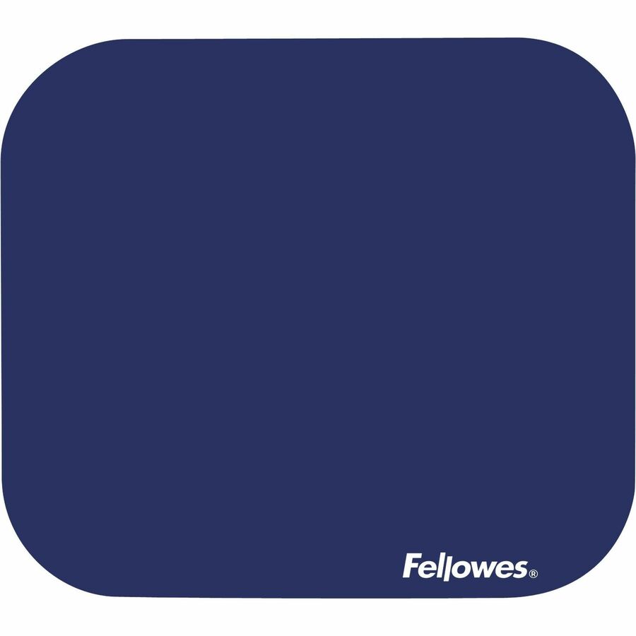 Fellowes 58021 Blue Optical-Friendly Polyester Mouse Pad with Non-Skid Rubber Base