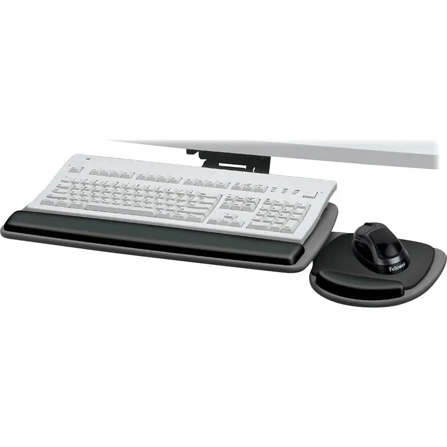 Fellowes Inc. Standard Keyboard Tray with Gel Wrist Supports and Adjustable Features