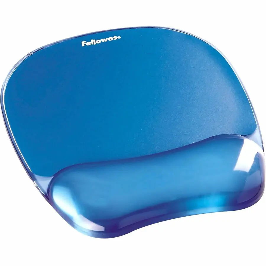 Fellowes Crystals Gel Mouse Pad and Wrist Rest - Blue (91141)