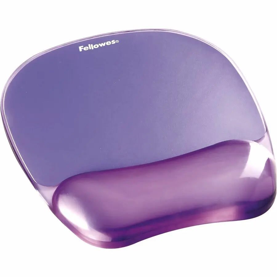 Fellowes Crystals Gel Mouse Pad with Wrist Rest - Purple (Model 91441)