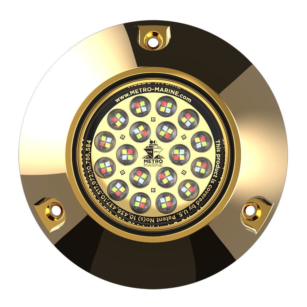 Metro Marine High-Output Submersible Underwater Light with RGBW LEDs and 90° Beam - Model F-BMR1-FS-90