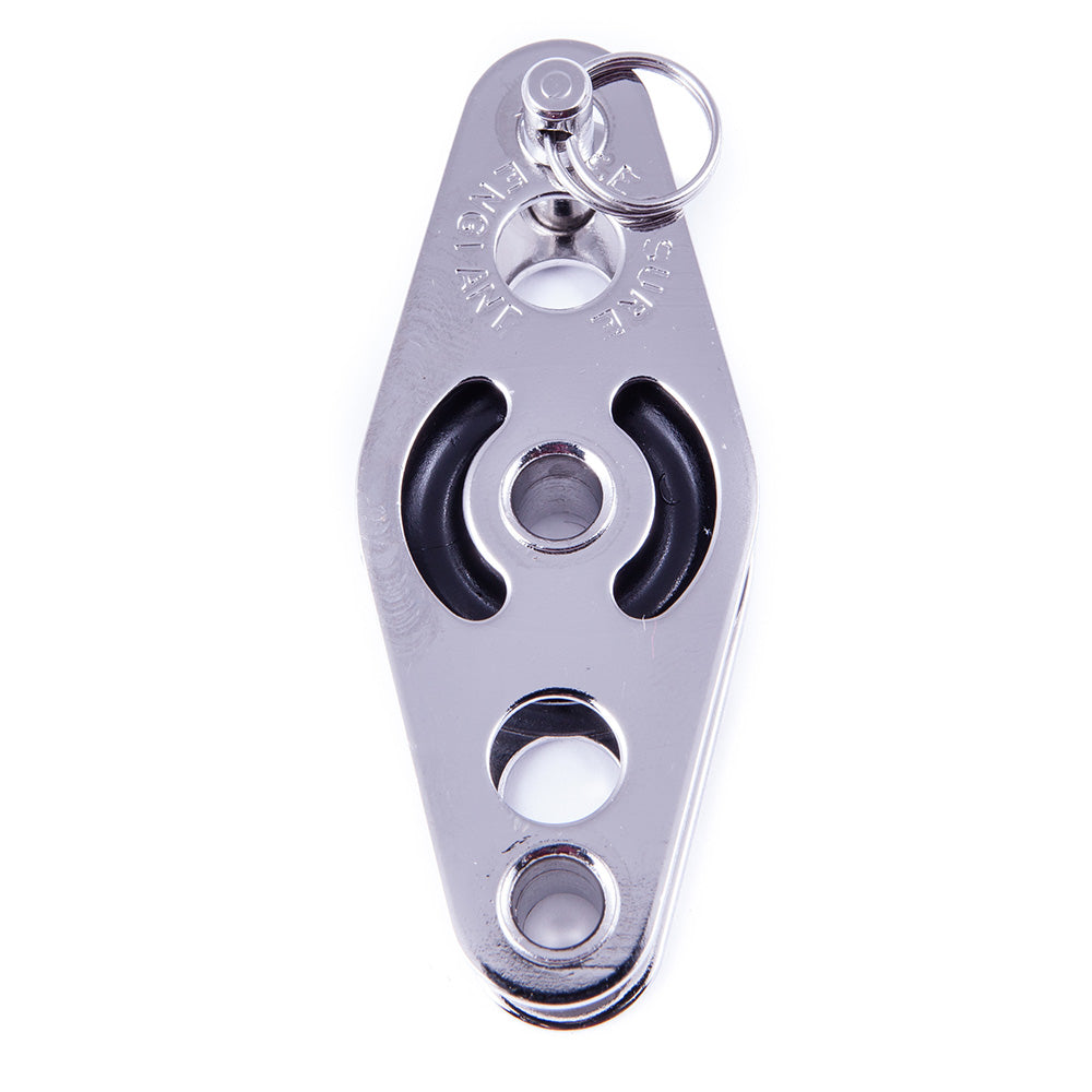 SeaSure 25mm Single Block with Becket - Marine-Grade Stainless Steel Pulley