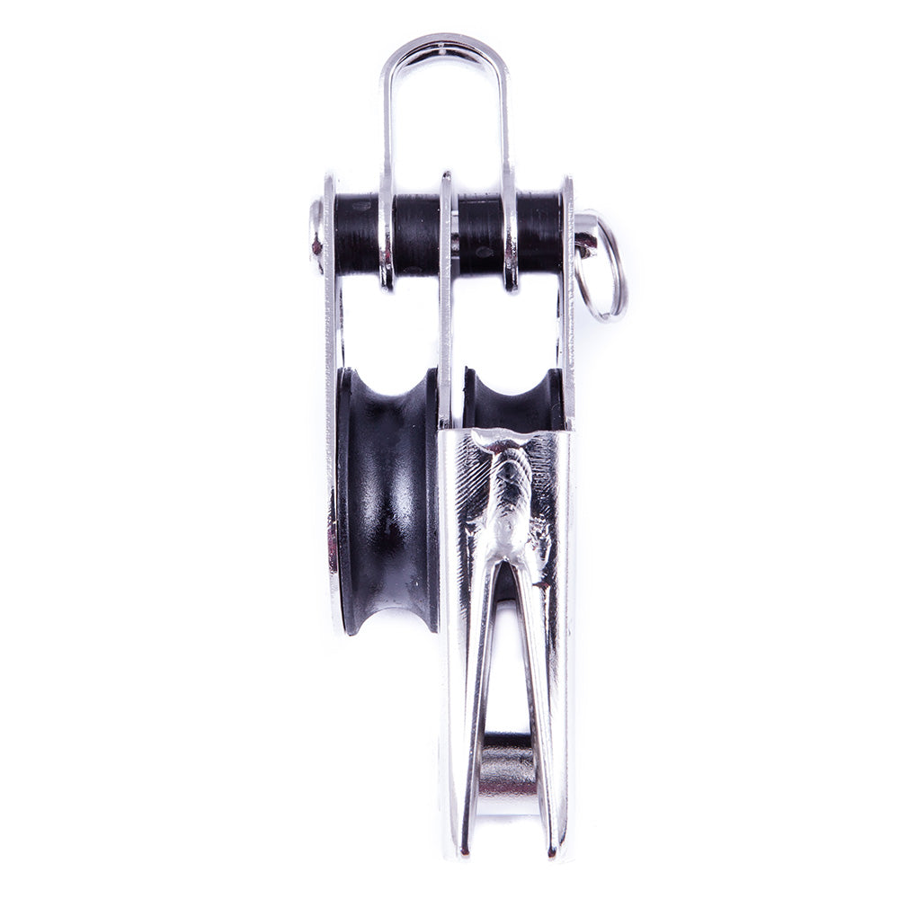 SeaSure 25mm Double Block with V-Jam - Marine-Grade Stainless Steel and Arnite Sheave