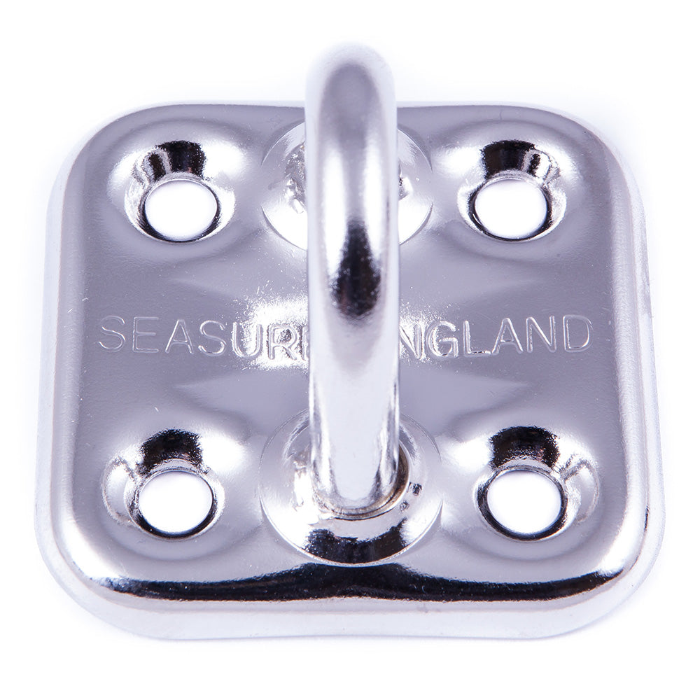 SeaSure Pad Eye Plate 46mm x 46mm - Marine Grade Stainless Steel