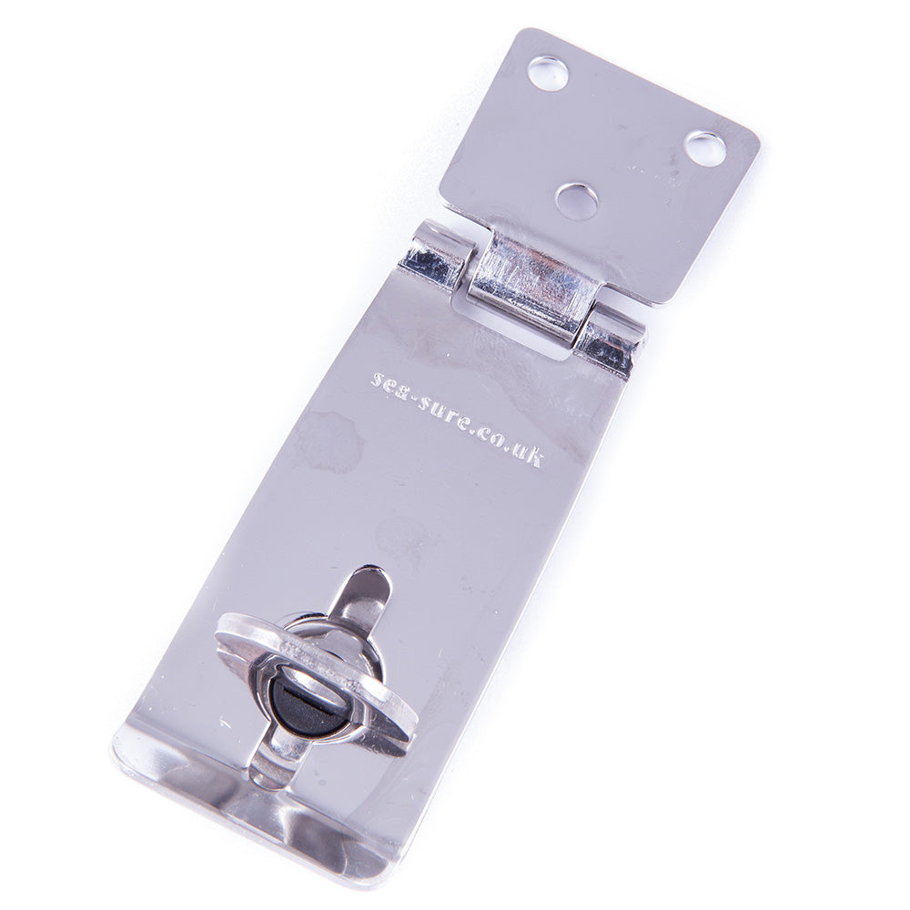 SeaSure Anti-Rattle Hasp & Staple - Marine-Grade 316 Stainless Steel with Welded Pins