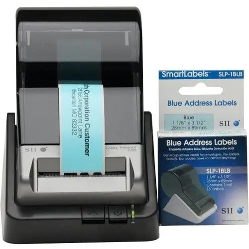 Seiko Instruments USA, Inc SLP-1BLB Blue Address Label Roll for SLP 2" Label Printers