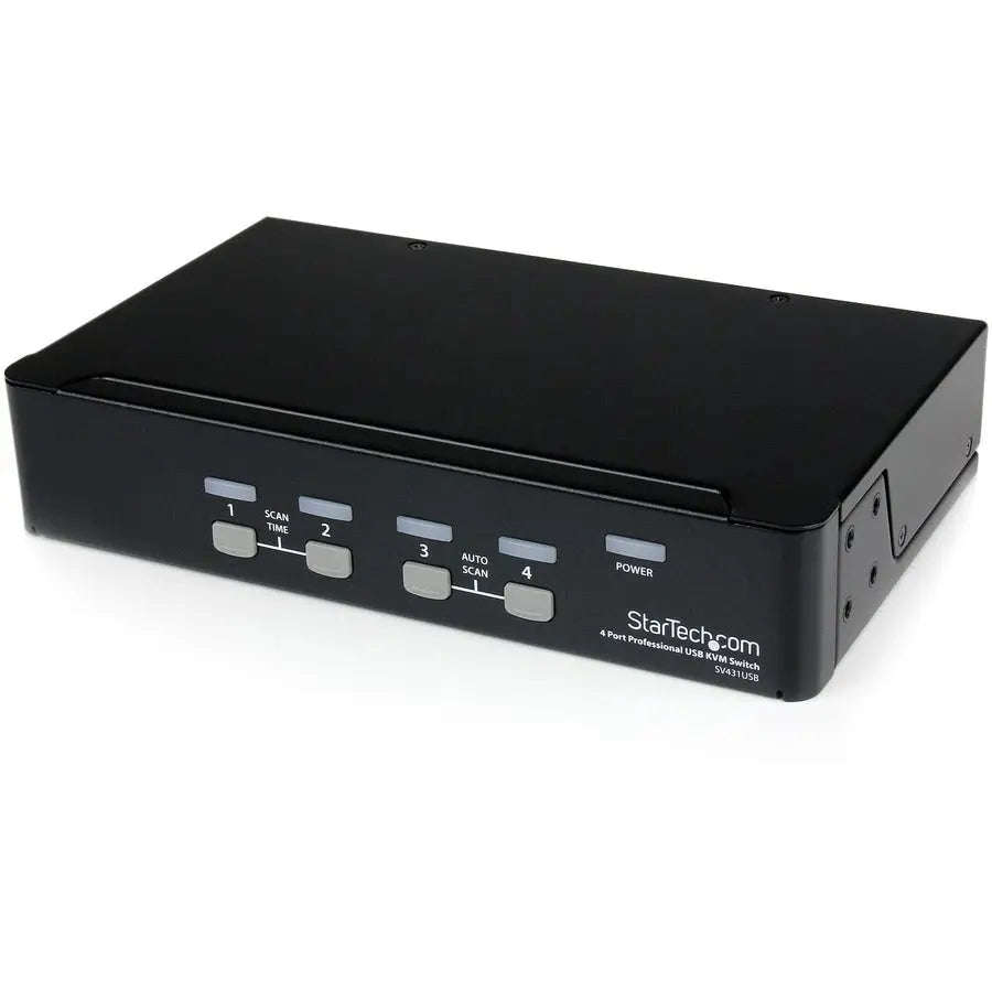 StarTech.com SV431USB 4 Port VGA USB KVM Switch with Hub for Multi-Platform Control