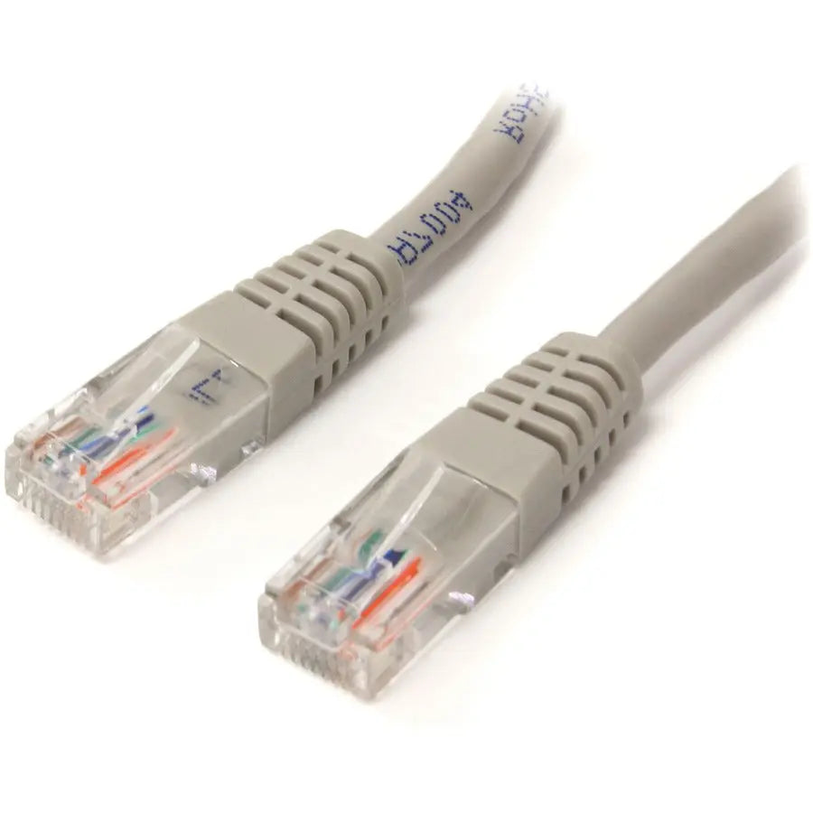 StarTech.com 10ft Gray Molded Cat5e UTP Patch Cable M45PATCH10GR for Reliable Ethernet Connections with PoE Support