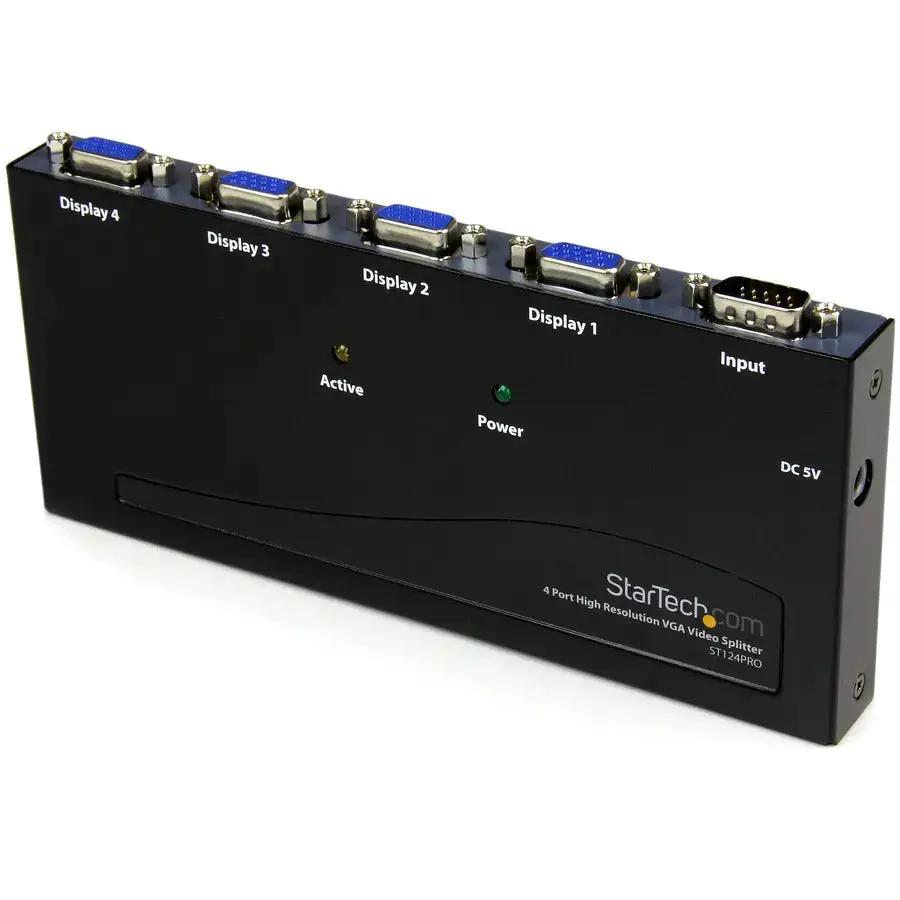 StarTech.com ST124PRO 4 Port High Resolution VGA Video Splitter - 350 MHz for Multi-Monitor Displays by StarTech.com