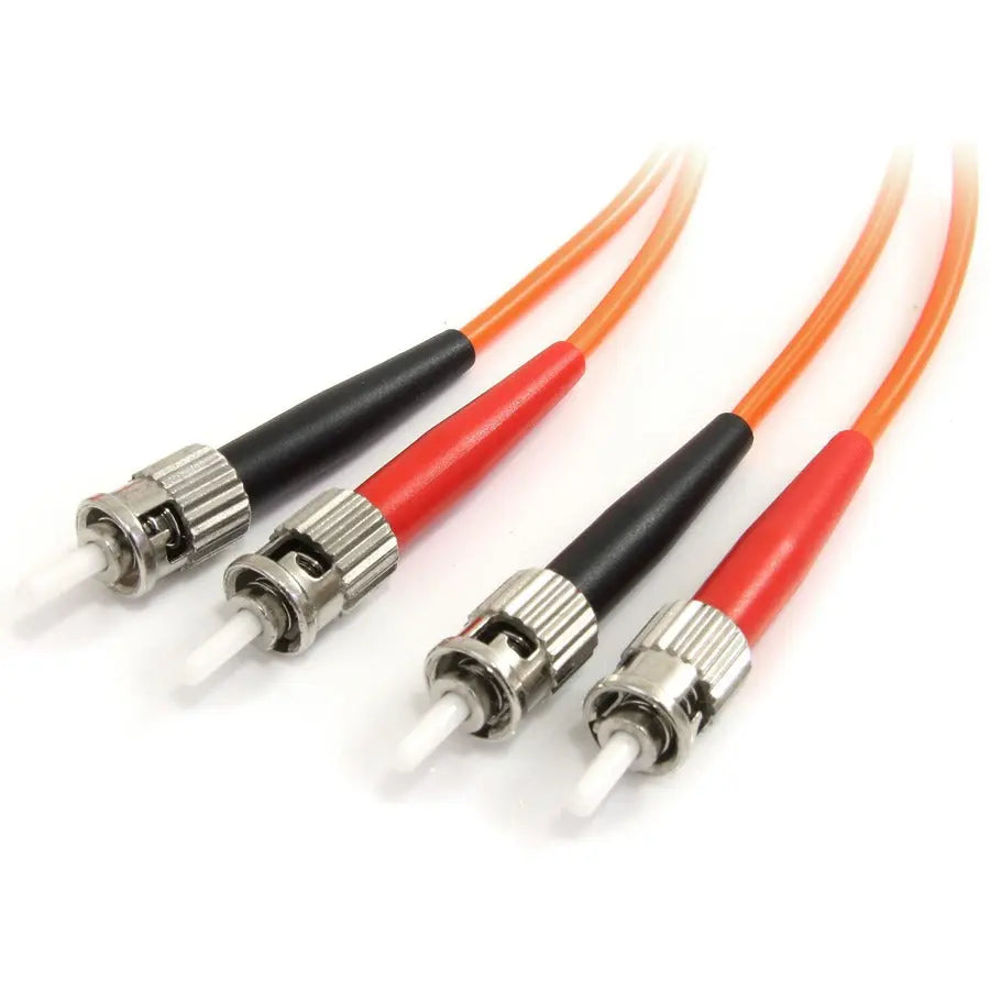 StarTech.com 2m Multimode Duplex Fiber Optic Patch Cable with ST Connectors - LSZH Jacket
