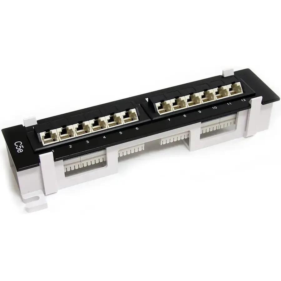StarTech.com 1U 12 Port Wall Mount Cat5e Patch Panel with 45-Degree Tilt - Model PANEL4512 by StarTech.com