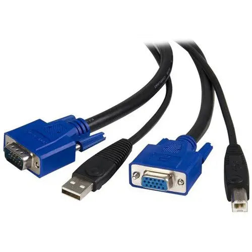 StarTech.com SVUSB2N16 USB KVM Cable - 6ft Dual USB & VGA Connector for Crystal Clear Display and Tangle-Free Performance
