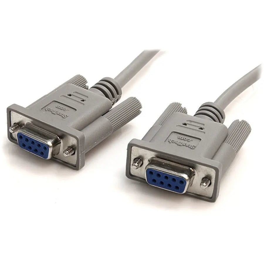 StarTech.com SCNM9FF 10ft DB9 Female to Female Serial Null Modem Cable for Data Transfer