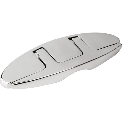 Sea-Dog 5-Inch Oval Stainless Steel Folding Cleat with Hidden Hex Bolts
