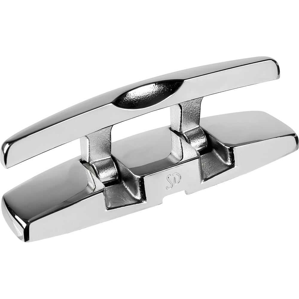 Sea-Dog 5 Inch Rectangle Stainless Steel Folding Cleat with Hex Bolts