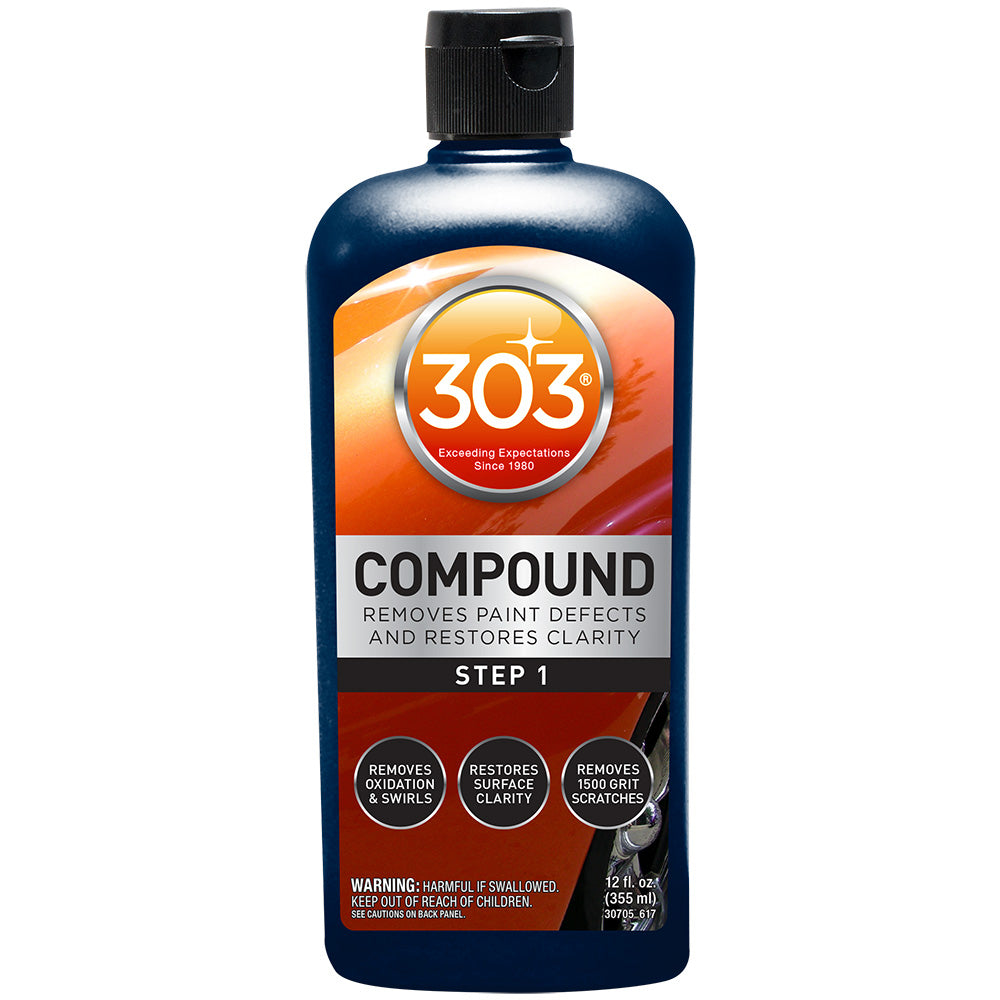 303 Compound Step 1 - 12 oz for Severe Defect Removal and Paint Clarity