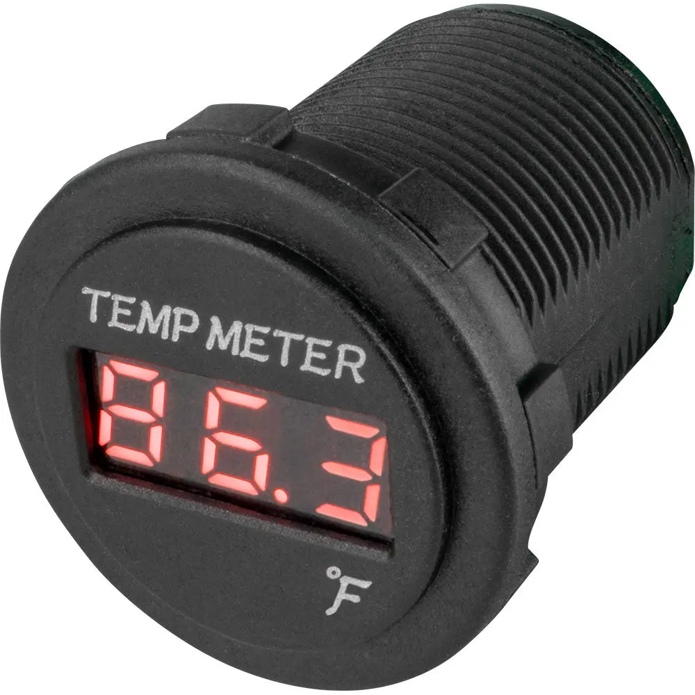 Sea-Dog Round Red LED Temperature Meter Part 421618-1 for Marine and Automotive Applications