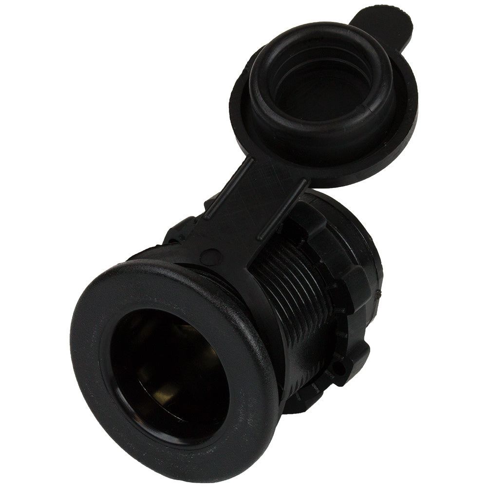 Sea-Dog 12V Deluxe Power Socket with Cap - Flush Mount DC Power Outlet for Marine & Vehicle Use
