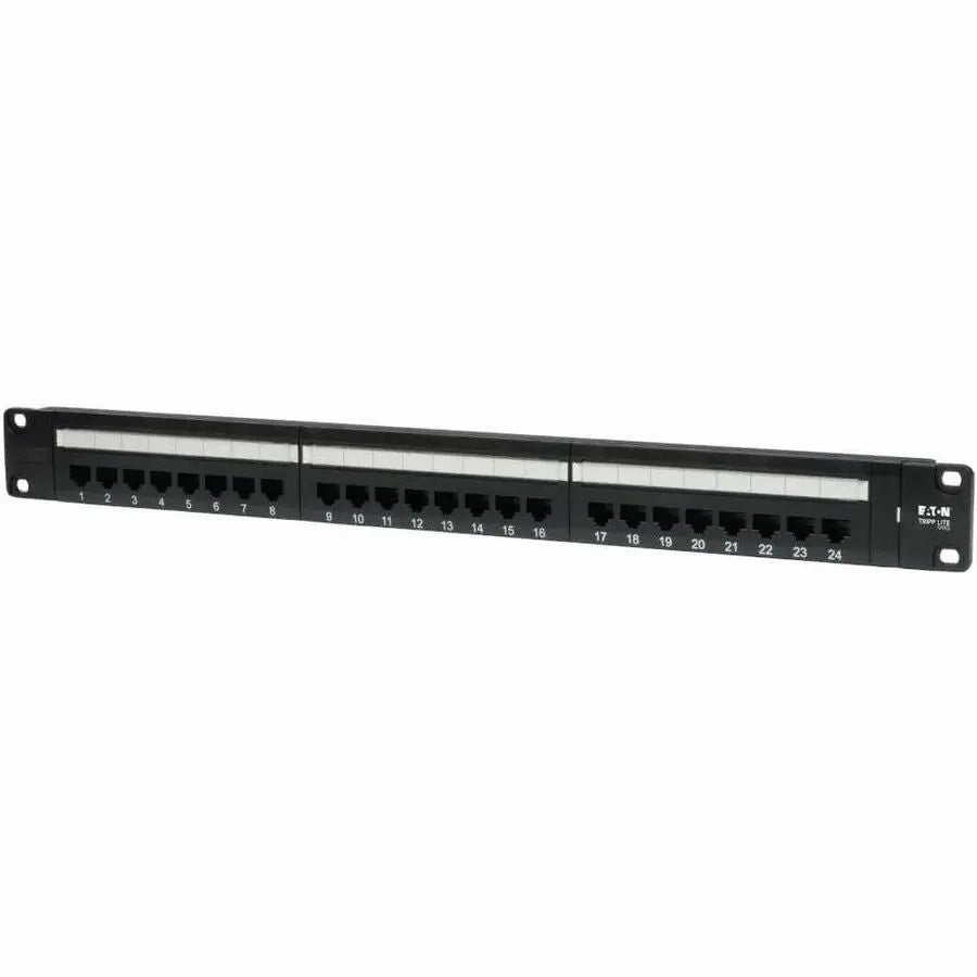 Eaton Corporation Tripp Lite N052-024 24-Port 1U Rack-Mount Cat5e Patch Panel with TAA Compliance